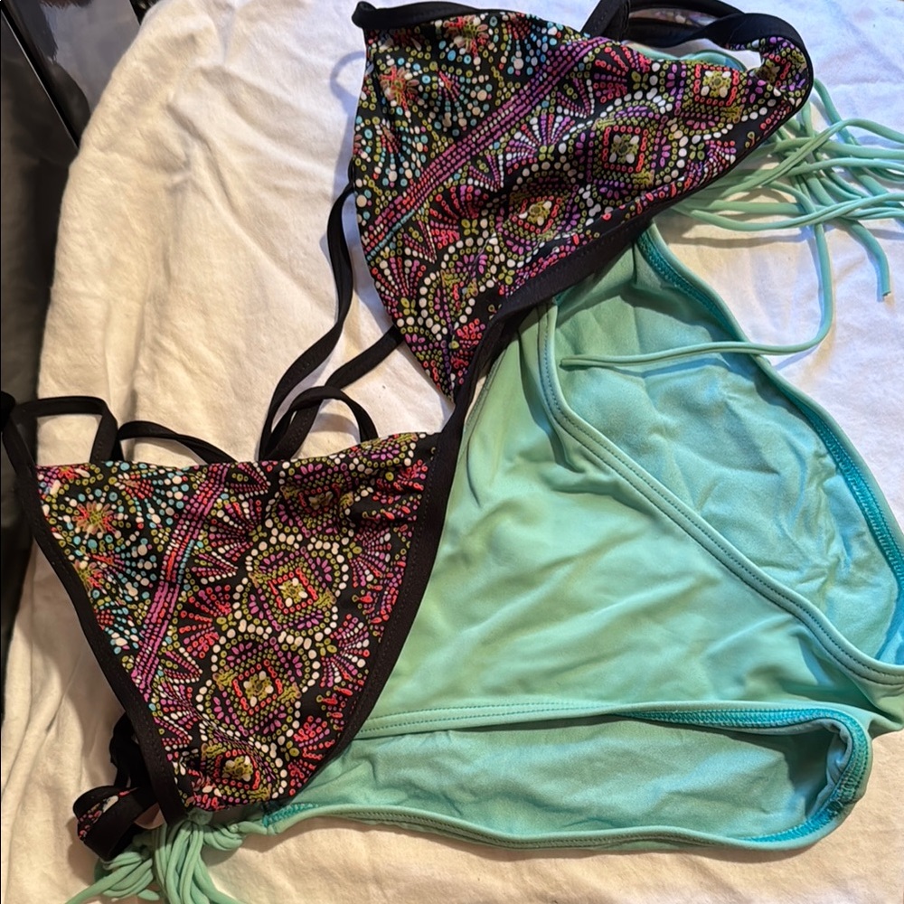 Indah Multicolor Beaded Bikini Set